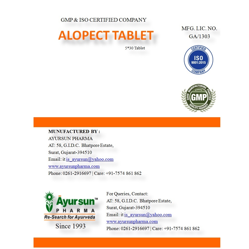 Ayurvedic Tablet For Healthy Hair - Alopect Tablet