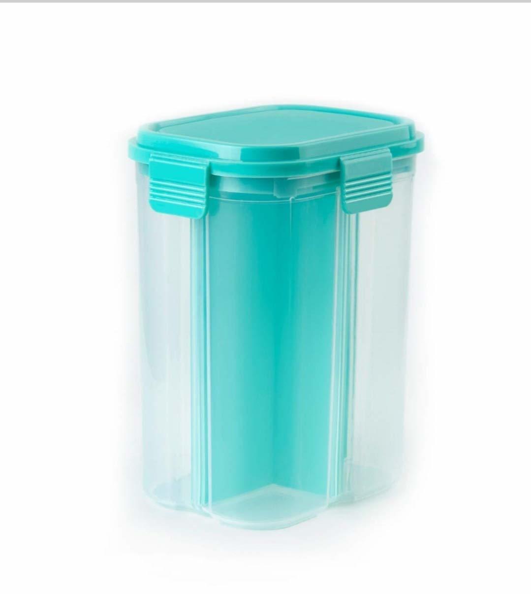 TRANSPARENT 4 SECTION CONTAINER STORAGE DISPENDER 2000 ML
