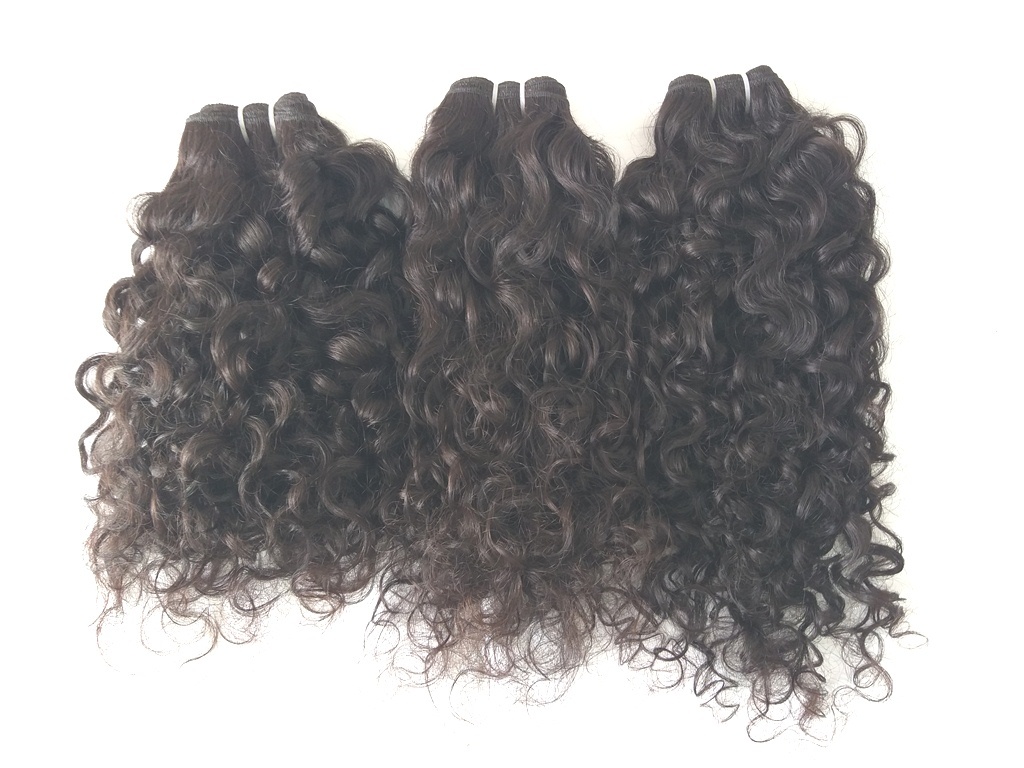 Natural  Temple Curly Hair , Cuticle Aligned Hair