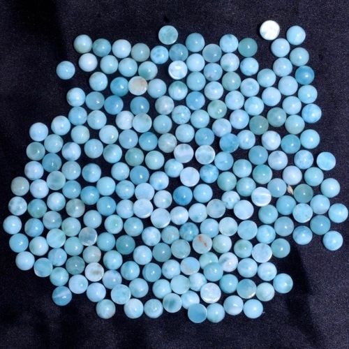 6mm Larimar Round Cabochon Loose Gemstones