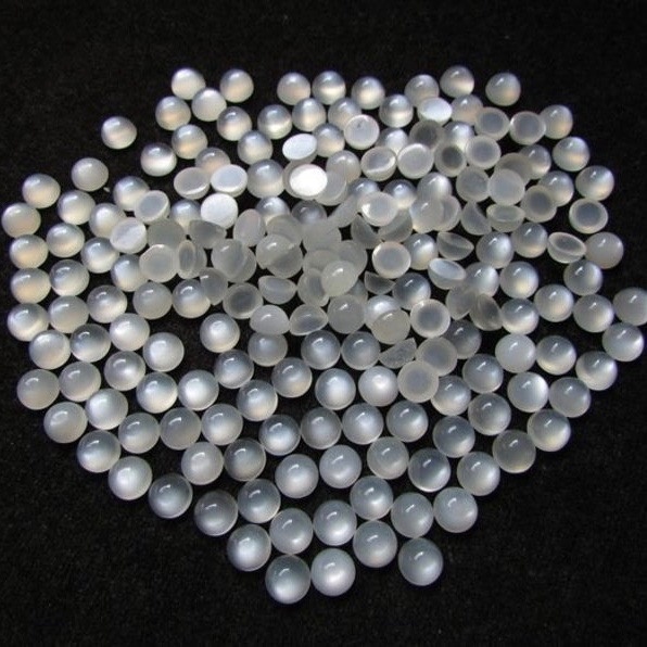 4mm White Moonstone Round Cabochon Loose Gemstones