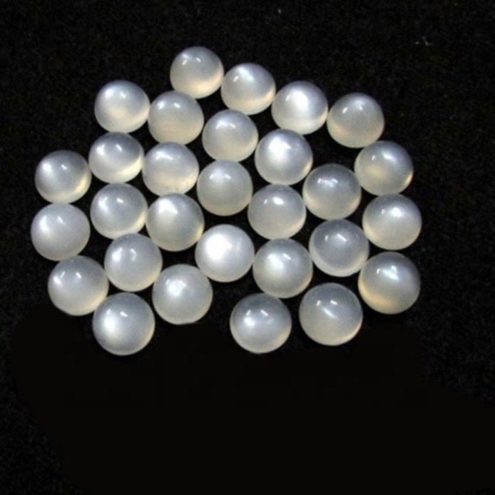 7mm White Moonstone Round Cabochon Loose Gemstones
