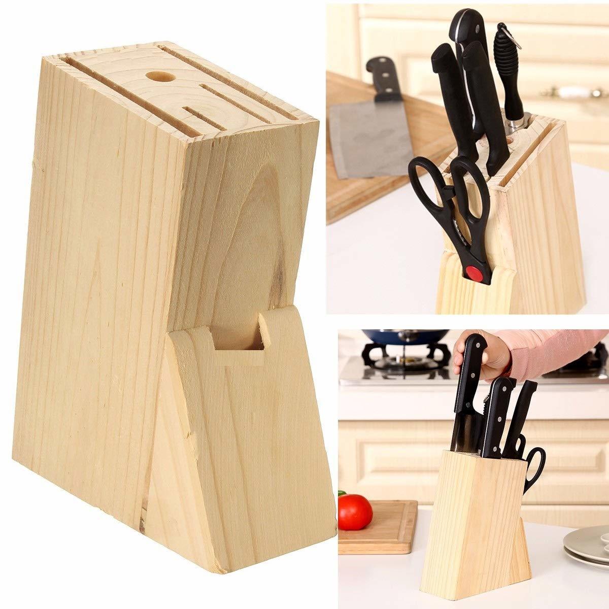 WOODEN KNIFE STAND