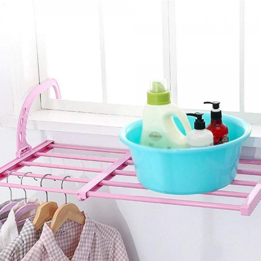 BALCONY DRYING RACK TOWEL HOLDER