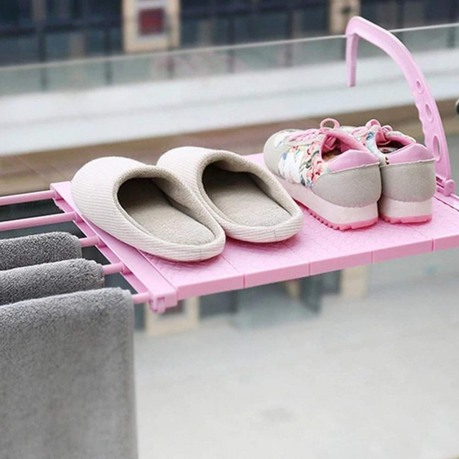 BALCONY DRYING RACK TOWEL HOLDER