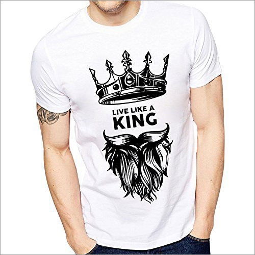 Mens Printed Round Neck T-Shirt