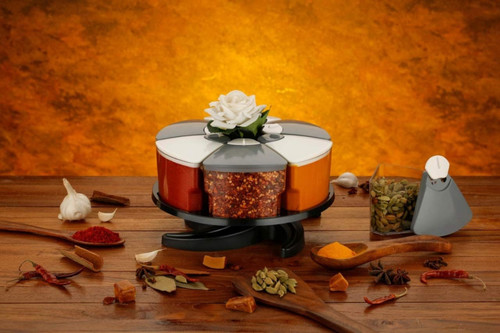 6 JAR SINGLE LAYER SPICE RACK