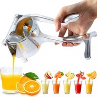 Aluminium Metal Fruit Press - Aluminium Alloy, Medium, Silver | Ergonomic Handle, Lever Action, Rust Proof, Dishwasher Safe
