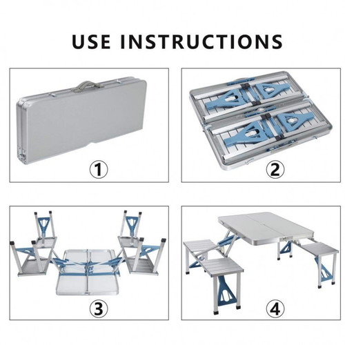 ALUMINIUM FOLDING PICNIC TABLE