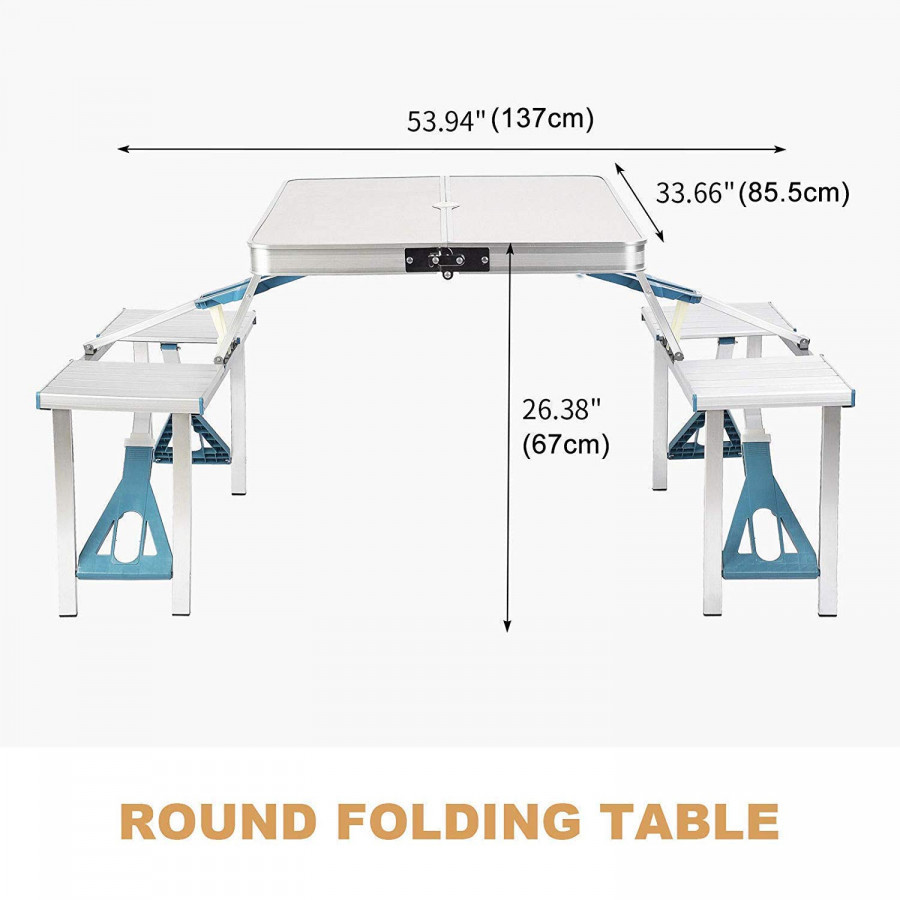 ALUMINIUM FOLDING PICNIC TABLE