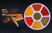 Mini Spice Box - Virgin Polypropylene, 10x10x6 Cm, Multi-colored | 7 Compartments, Airtight Snap Lid, Dishwasher Safe