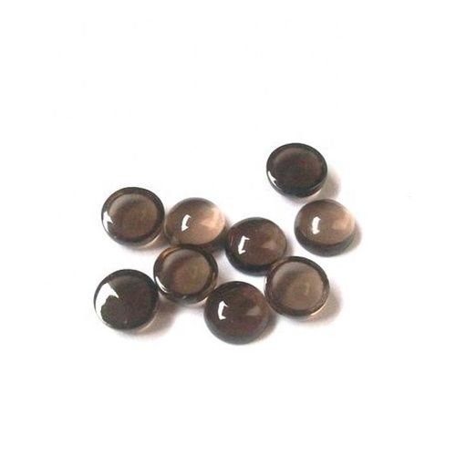 6mm Smoky Quartz Round Cabochon Loose Gemstones