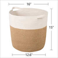 Round Cloth Jute Basket