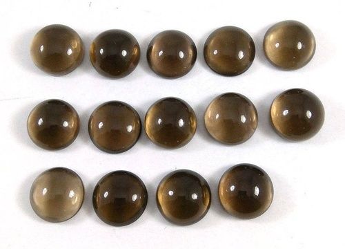 8mm Smoky Quartz Round Cabochon Loose Gemstones Grade: Aaa