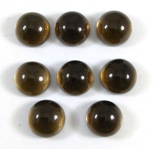 10mm Smoky Quartz Round Cabochon Loose Gemstones Grade: Aaa