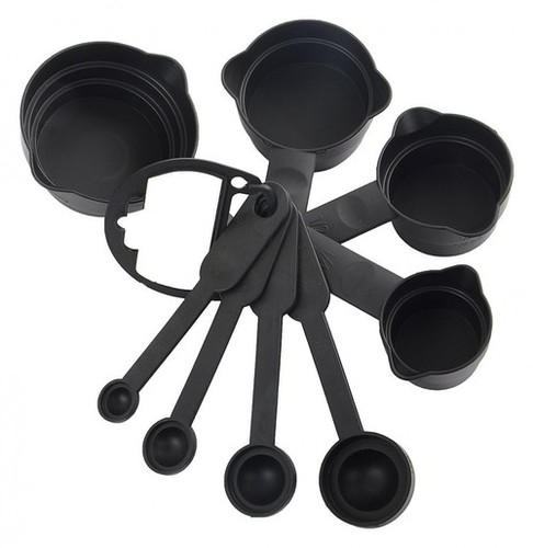 8 PCS BLACK SPOON SET