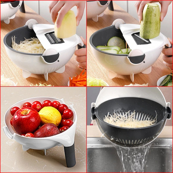 7 IN 1 MULTI FUNCTIONAL ROTATE VEGETABLE CUTTER
