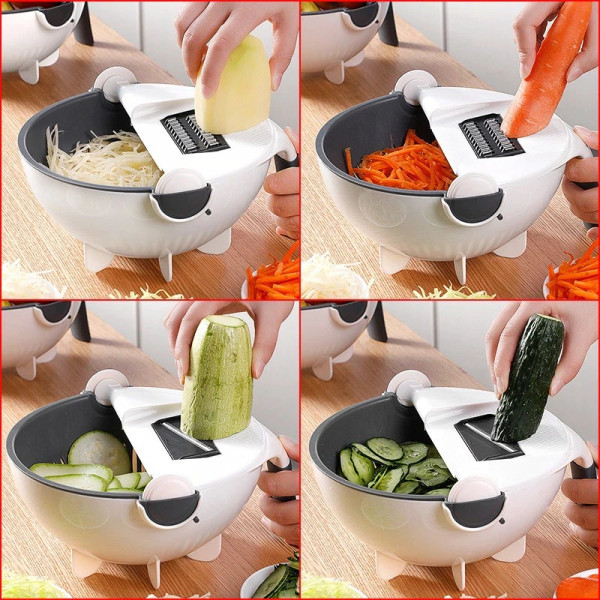 7 IN 1 MULTI FUNCTIONAL ROTATE VEGETABLE CUTTER