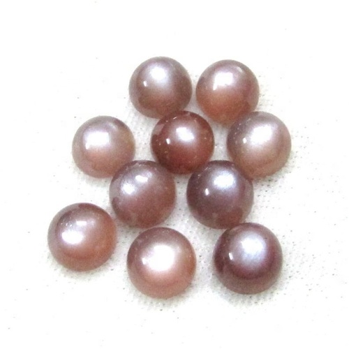 4mm Brown Moonstone Round Cabochon Loose Gemstones