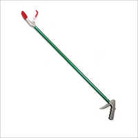 Snake Catcher - Metal Fork With Locking Mechanism, 120 Cm Length, Green Painted Handle, Lightweight Design For Safe Snake Relocation