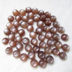 8mm Brown Moonstone Round Cabochon Loose Gemstones