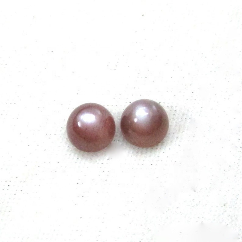 9mm Brown Moonstone Round Cabochon Loose Gemstones