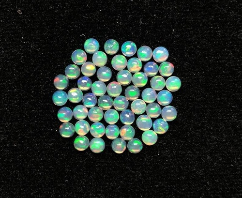 3mm Ethiopian Opal Round Cabochon Loose Gemstones