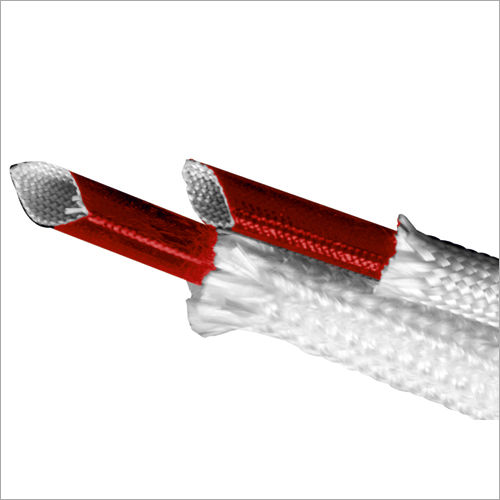 Glass Braided Silicon Coated Fiberglass Sleeving - Color: Black And White