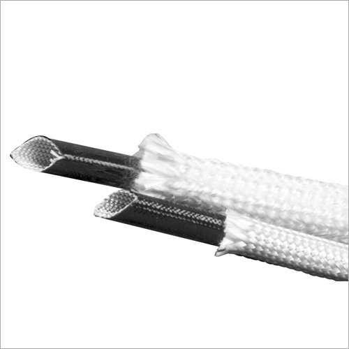 Glass Braided Acrylic Coated Fiberglass Sleeving - Color: White