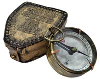 Captain Cabin Antique Compass with Leather Case