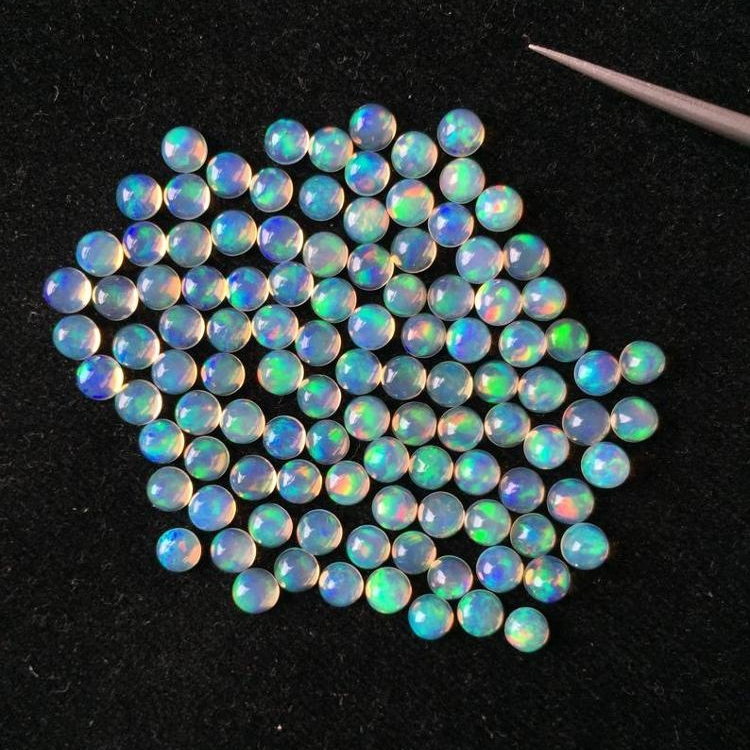 5mm Ethiopian Opal Round Cabochon Loose Gemstones
