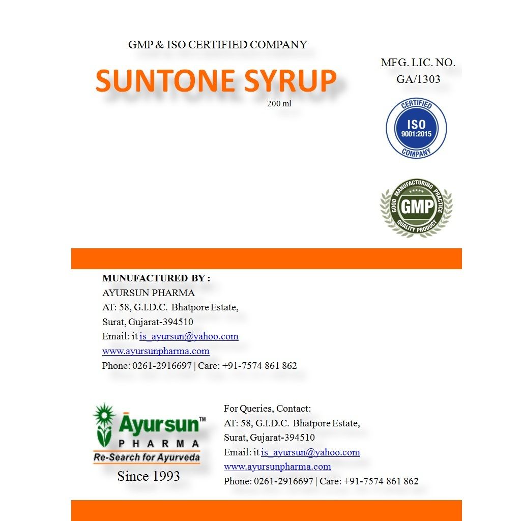 Ayurvedic Syrup To Increase Weight Suntone Syrup