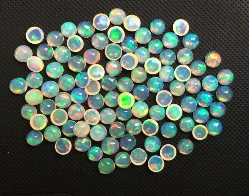 9mm Ethiopian Opal Round Cabochon Loose Gemstones