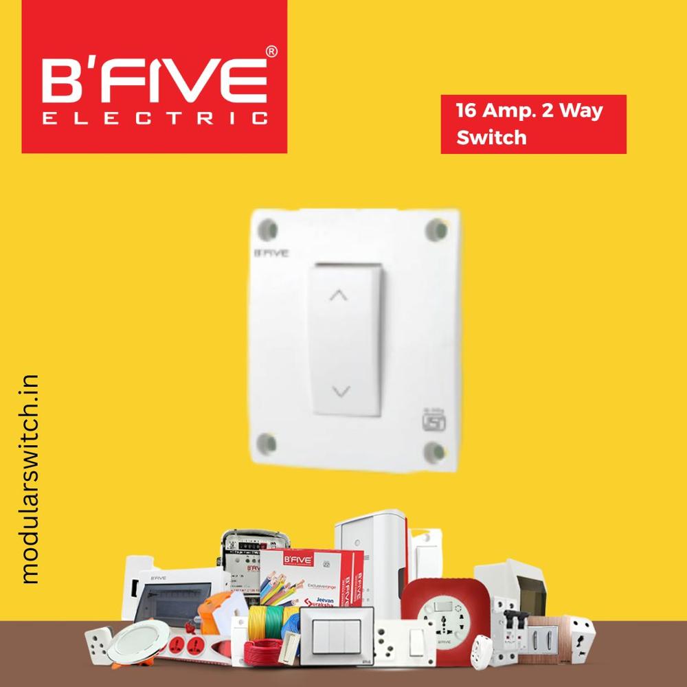 Modular Switches | 16 Amp. 2 Way Switch - Color: White