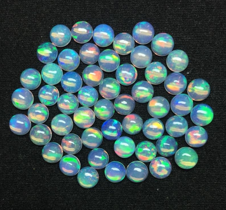 10mm Ethiopian Opal Round Cabochon Loose Gemstones