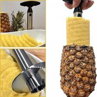 Pineapple Cutter - Stainless Steel, 8-10 Inches | Efficiently Peels, Cores, And Slices Pineapples In 20-30 Seconds, 1-year Warranty