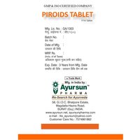 Ayurvedic medicine for piles - Ayursun Piroids Tablet