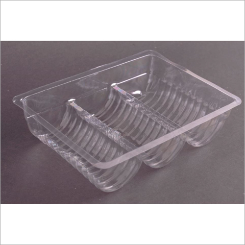 Cookies Tray - 145x100x40 mm, Clear Soft PET/PVC/HIPS Material with Durable Design