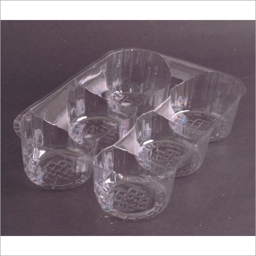 6 Cup Cookies Tray - PET, PVC, HIPS, 165x110x35 mm | Clear Color, Soft Hardness, Ideal for Storing and Displaying Cookies