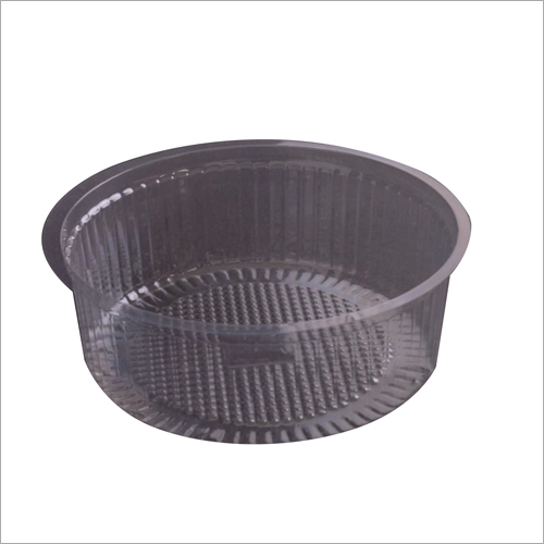 PET Poundy Tray - Clear Soft PET, PVC, HIPS Material | Round Pastry Tray with Versatile Design for Elegant Food Presentation