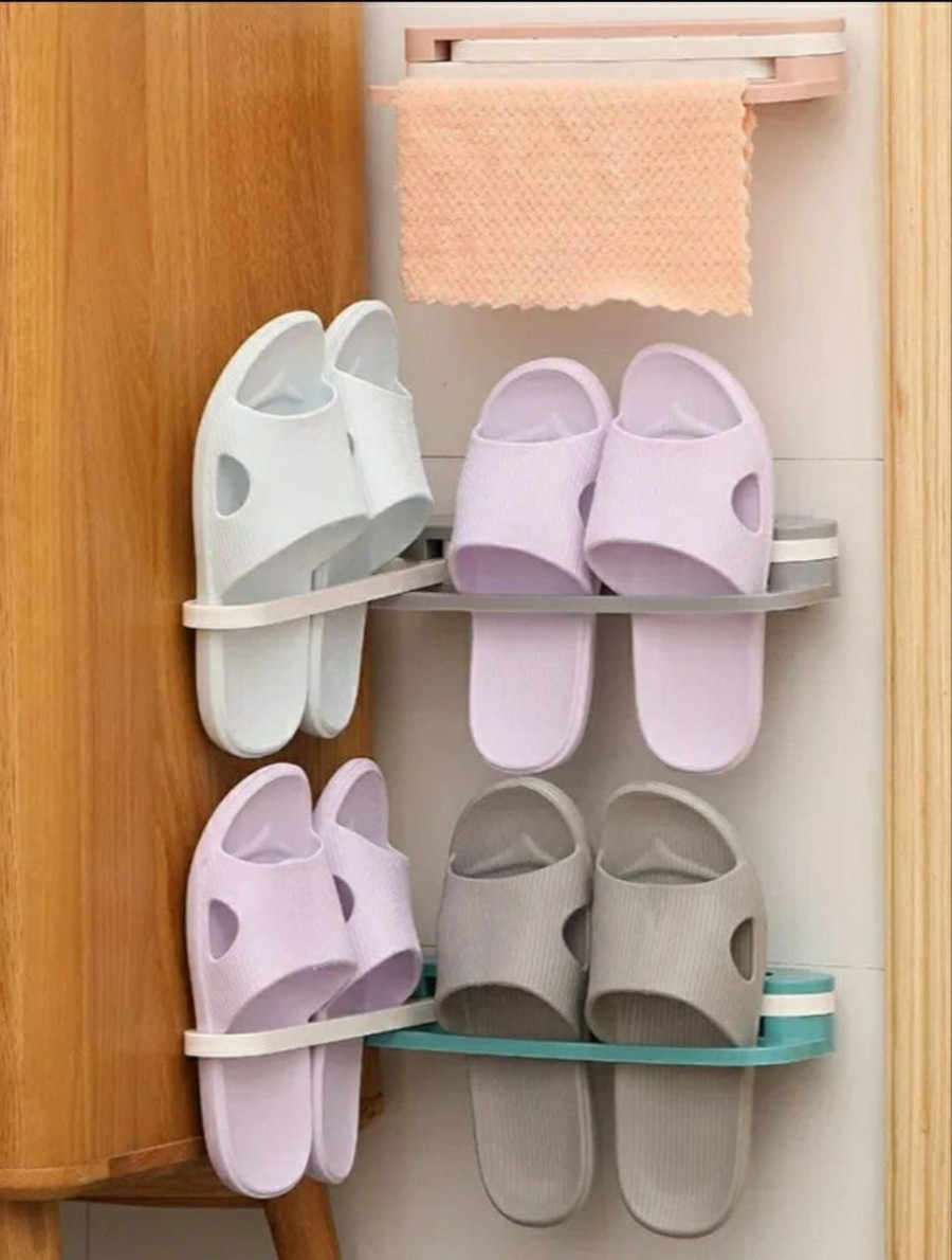 PLASTIC DOUBLE LAYER SHOE STORAGE STAND