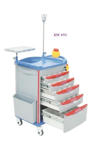 KW 491 (ABS) - CRASH CART/EMERGENCY TROLLEY IMPORTED