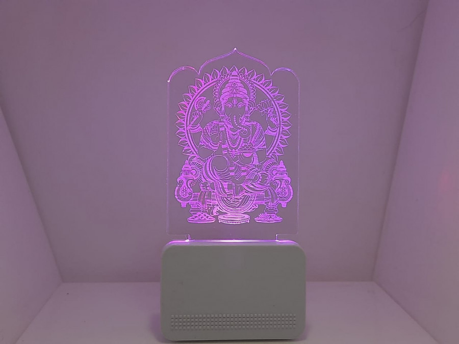 3D ACRYLIC GANESHA CAR NIGHT LAMP
