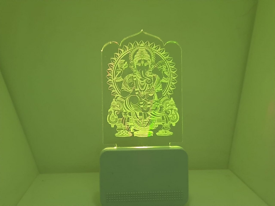 3D ACRYLIC GANESHA CAR NIGHT LAMP