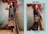 Zara Khan Cotton Karachi Printed Dress Material Catalog