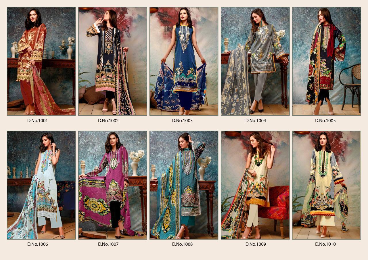 Zara Khan Cotton Karachi Printed Dress Material Catalog