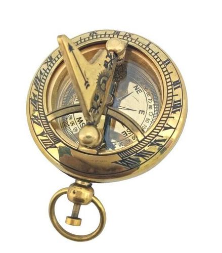 Brass Polish Sun Dial Compass
