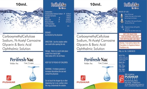 Carboxymethyl Cellulose Sodium, N- Acetyl Carnosine Glycerin & Boric Acid