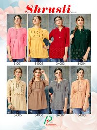 Artriddhs Shrusti vol 2 Rayon Slub Handwork Western tops CatalogArtriddhs Shrusti Vol 2 Rayon Slub Handwork Western Tops Catalog