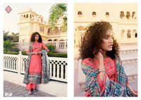 Tanishk Fashion Mehnaaz Jam Cotton Embroidered Dress Material Catalog